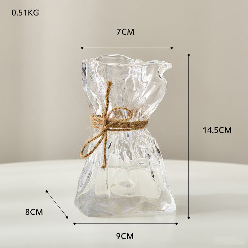 Origami-Vase aus Glas – Transparent, Farbvielfalt & Handgeblasen | Cinnemoon Decor