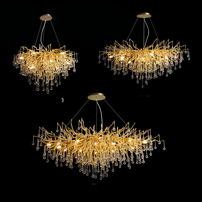 Glas-Kronleuchter LED – Elegant & Höhenverstellbar | Cinnemoon Decor