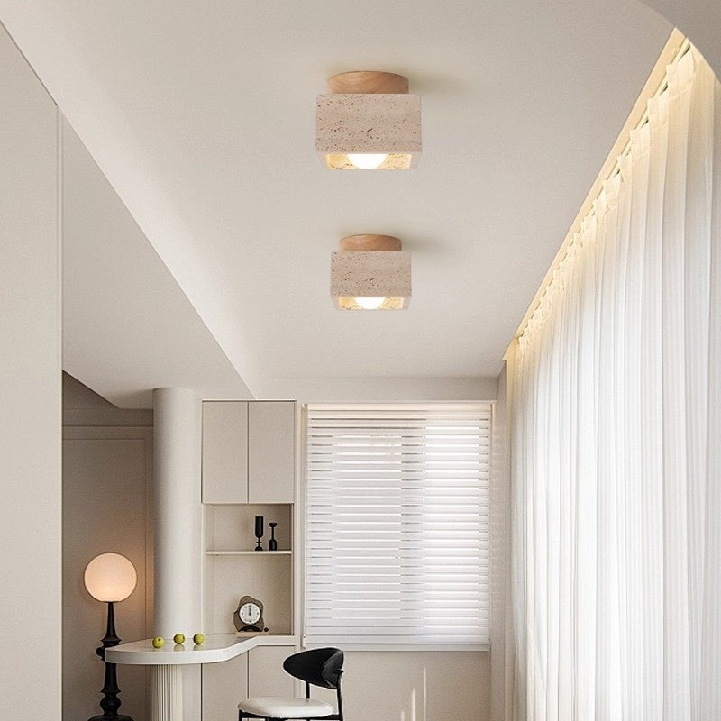 Deckenleuchte Stein & Holz – Natürlich & Modern | Cinnemoon Decor