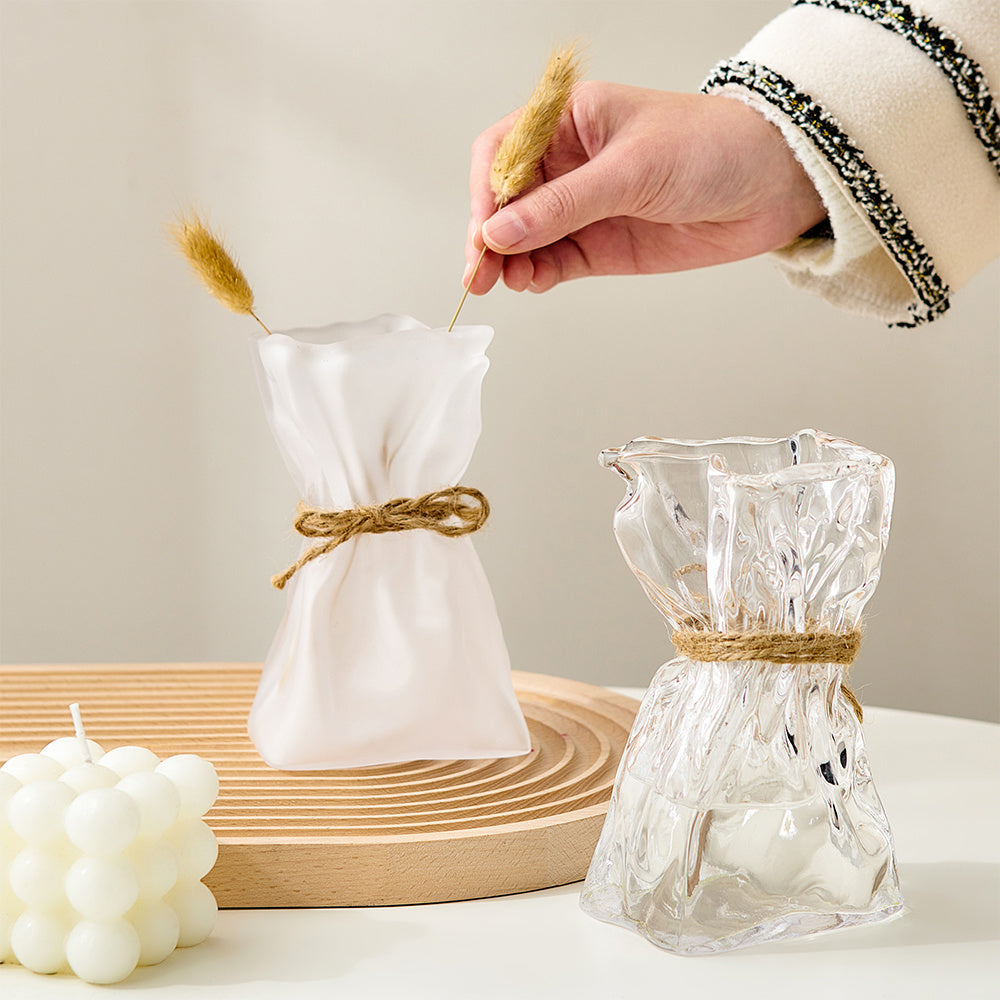 Origami-Vase aus Glas – Transparent, Farbvielfalt & Handgeblasen | Cinnemoon Decor