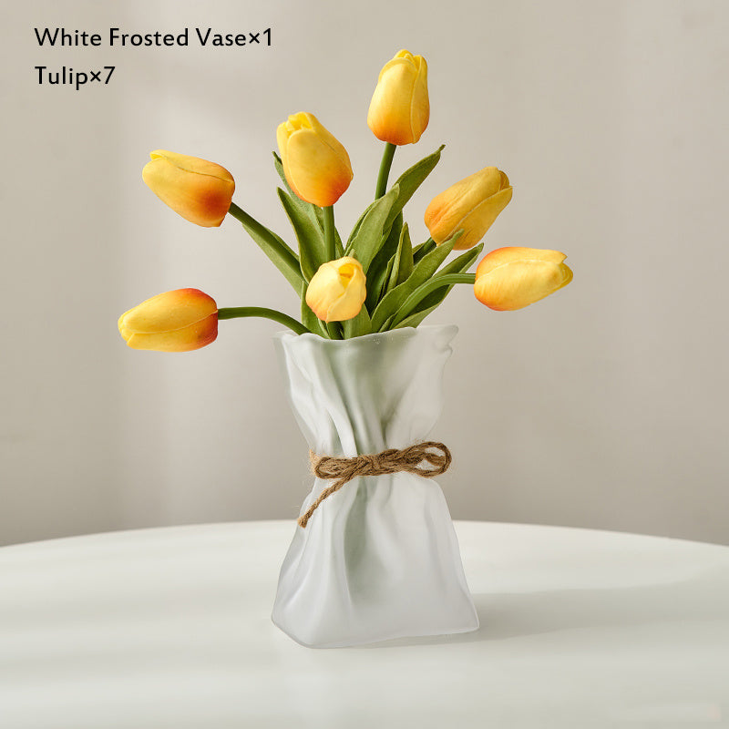 Origami-Vase aus Glas – Transparent, Farbvielfalt & Handgeblasen | Cinnemoon Decor