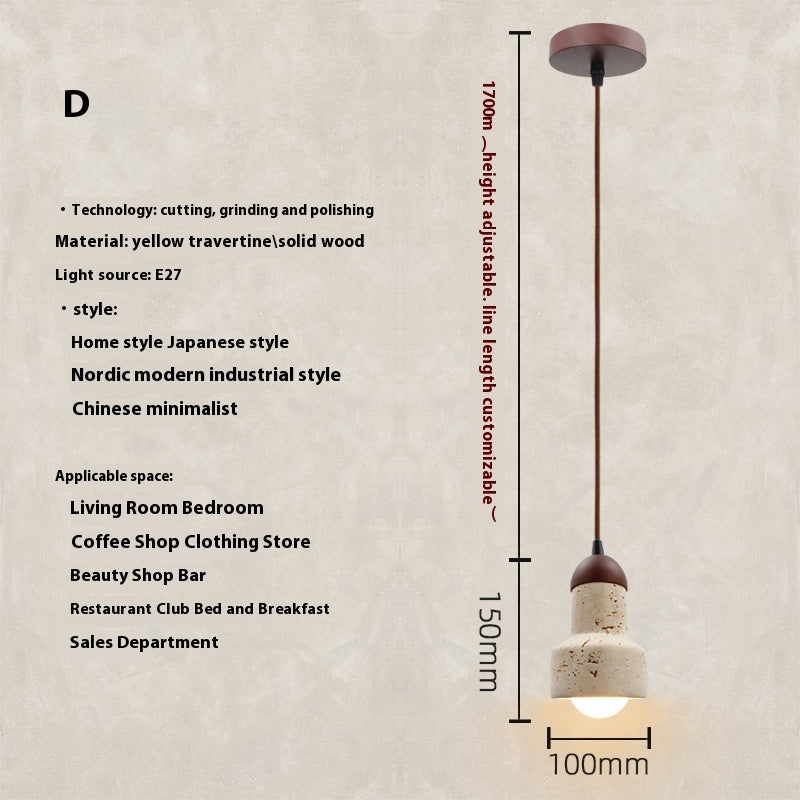 Travertin Pendelleuchte – Natürlich & Elegant | Cinnemoon Decor