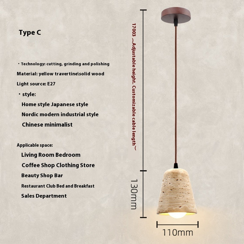 Travertin Pendelleuchte – Natürlich & Elegant | Cinnemoon Decor