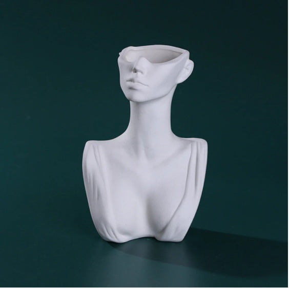 Cinnemoon - Vase aus Keramik mit humanem Gesicht