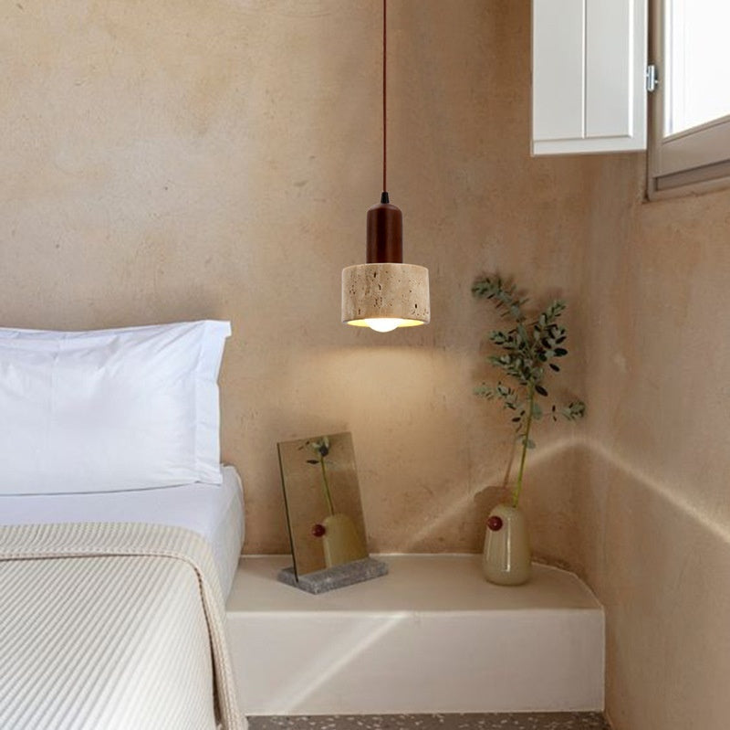 Travertin Pendelleuchte – Natürlich & Elegant | Cinnemoon Decor