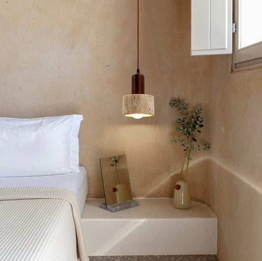 Travertin Pendelleuchte – Natürlich & Elegant | Cinnemoon Decor