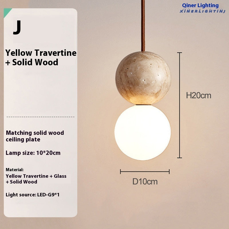 Travertin Pendelleuchte – Natürlich & Elegant | Cinnemoon Decor