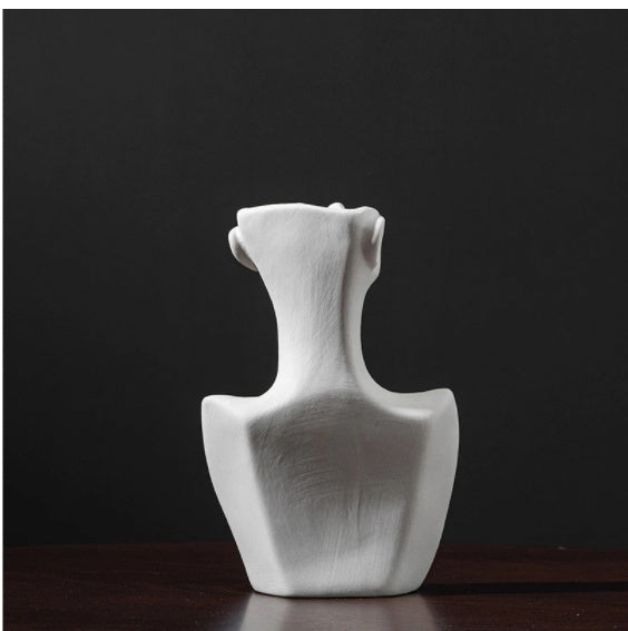 Cinnemoon - Vase aus Keramik mit humanem Gesicht