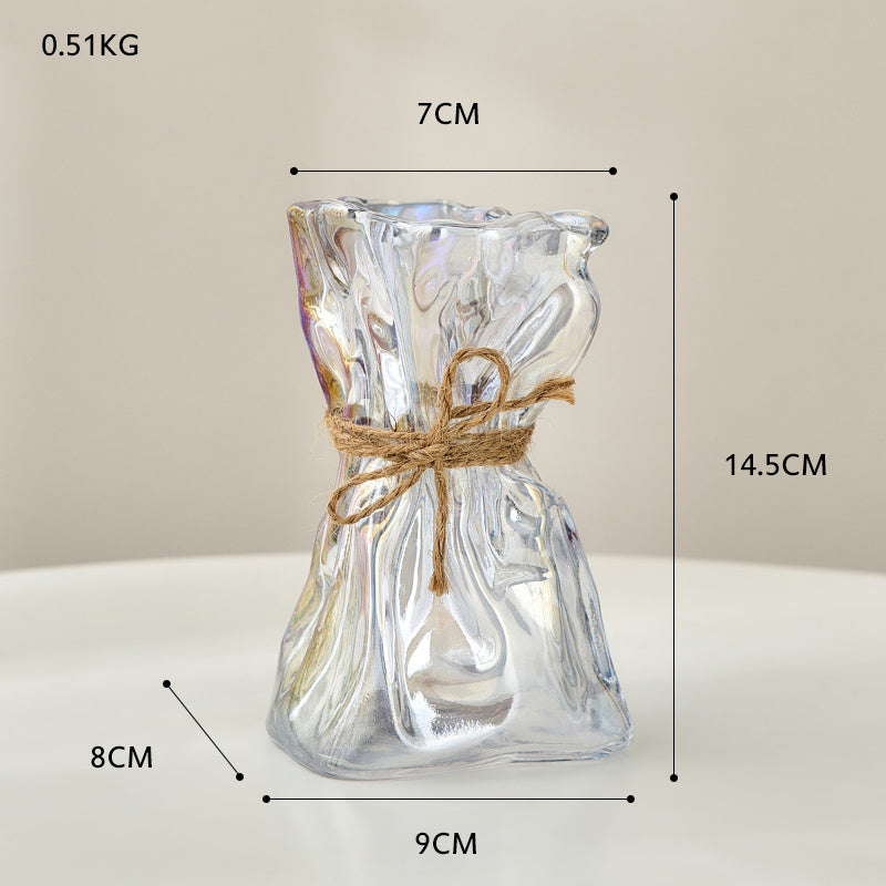 Origami-Vase aus Glas – Transparent, Farbvielfalt & Handgeblasen | Cinnemoon Decor