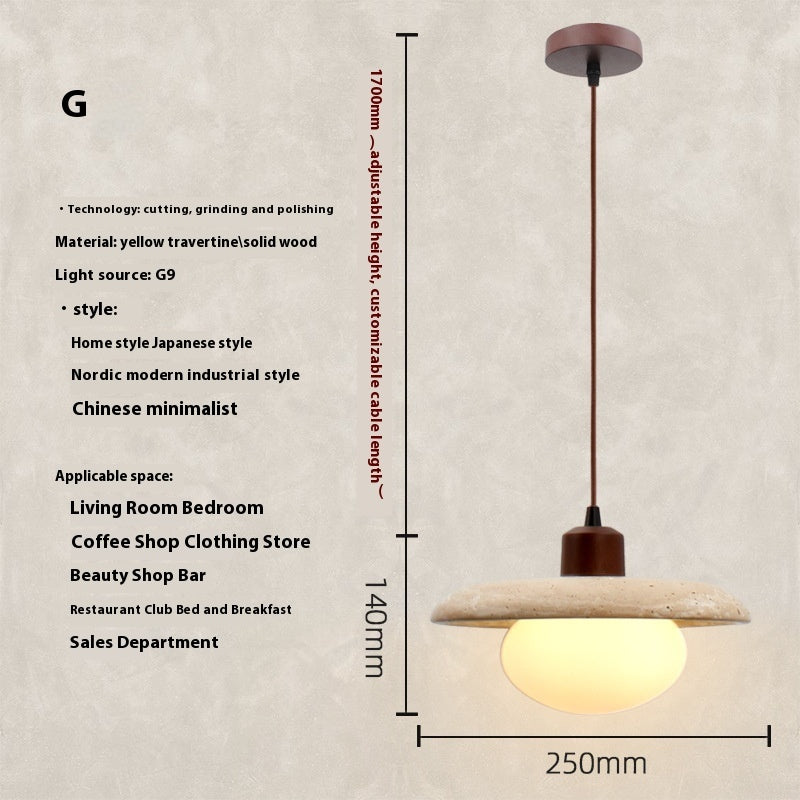 Travertin Pendelleuchte – Natürlich & Elegant | Cinnemoon Decor